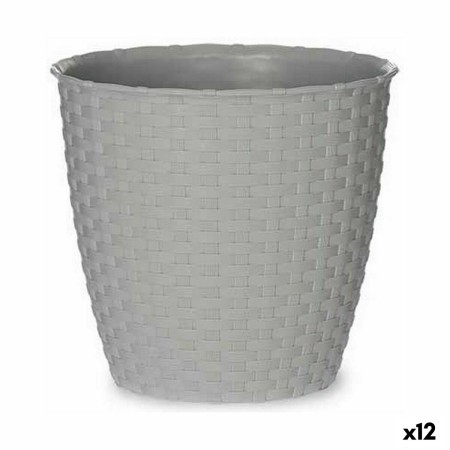 Vaso Stefanplast Grigio Plastica 19 x 17,5 x 19 cm (12 Unità)