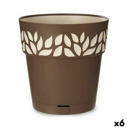 Vaso Autoirrigante Stefanplast Cloe Marrone Plastica 29 x 29 x 29 cm (6 Unità)