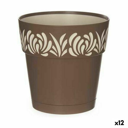 Vaso Autoirrigante Stefanplast Gaia Marrone Plastica 15 x 15 x 15 cm (12 Unità)