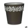 Vaso Autoirrigante Stefanplast Gaia Antracite Plastica 25 x 25 x 25 cm (6 Unità)