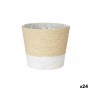 Vaso Bianco Corda Plastica 19,5 x 17,5 x 19,5 cm (24 Unità)