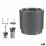 Vaso Autoirrigante Argentato polipropilene 26 x 25 x 26 cm (4 Unità)