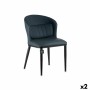 Poltrona Rotondo Azzurro Nero Acciaio 51 x 83,5 x 54 cm (2 Unità)