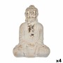 Statua Decorativa da Giardino Buddha Poliresina 17 x 37 x 26 cm (4 Unità)