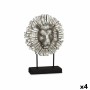 Statua Decorativa Leone Argentato 28 x 38,5 x 11,5 cm (4 Unità)