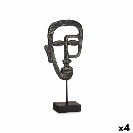 Statua Decorativa Viso Nero 19,5 x 38 x 10,5 cm (4 Unità)