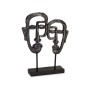 Statua Decorativa Viso Nero 27 x 32,5 x 10,5 cm (4 Unità)