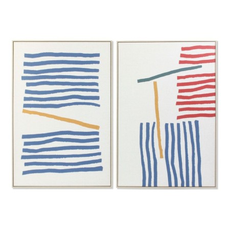 Quadro DKD Home Decor Tela Astratto Scandinavo (83 x 4,5 x 123 cm) (2 Unità)