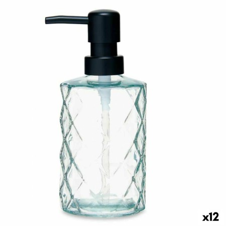 Dispenser di Sapone Diamante Cristallo Trasparente Plastica 410 ml (12 Unità)