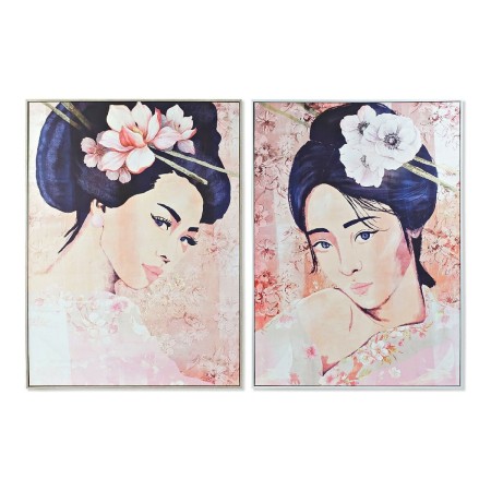 Quadro DKD Home Decor CU-179961 Tela Geisha Orientale (103,5 x 4,5 x 144 cm) (2 Unità)