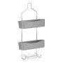 Portaoggetti da Doccia 28 x 60 x 14 cm Grigio Metallo Plastica (6 Unità)