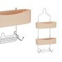 Portaoggetti da Doccia 28 x 60 x 14 cm Beige Metallo Plastica (6 Unità)