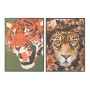 Quadro DKD Home Decor S3013690 Tela Tigre Moderno (52 x 2,7 x 72 cm) (2 Unità)