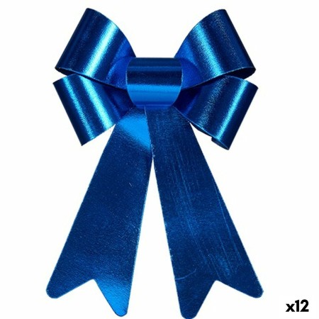 Fiocco Decorazione Natalizia Azzurro PVC 24 x 36 x 5 cm (12 Unità)