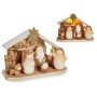 Presepe di Natale Bianco Marrone Grigio Legno Ceramica 8,5 x 16 x 22,5 cm (8 Unità)