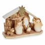 Presepe di Natale Bianco Marrone Grigio Legno Ceramica 8,5 x 16 x 22,5 cm (8 Unità)