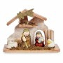 Presepe di Natale Marrone Rosso Grigio Legno Ceramica 20 x 14,5 x 8 cm (8 Unità)