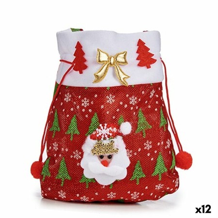 Decorazione Natalizia Sacco Babbo Natale Rosso 22 x 1 x 37 cm (12 Unità)