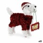 Statua Decorativa Cane Tinsel Bianco Rosso polipropilene PET 9 x 23 x 29,5 cm (12 Unità)