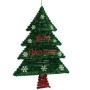 Decorazione Natalizia Ciondolo Albero di Natale Tinsel Luce LED Rosso Verde polipropilene PET 44 x 58,8 x 7 cm (12 Unità)