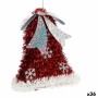 Decorazione Natalizia Ciondolo Cappe Tinsel Bianco Rosso 10,2 x 13 x 10,2 cm (36 Unità)