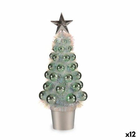 Statua Decorativa Albero di Natale Verde polipropilene Plastica 12,2 x 30 x 12,2 cm (12 Unità)