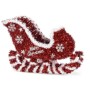 Statua Decorativa Slitta Tinsel Bianco Rosso polipropilene PET 32,5 x 23 x 12 cm (12 Unità)