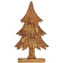 Statua Decorativa Albero di Natale Dorato Legno 5 x 39 x 22 cm (6 Unità)