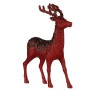 Statua Decorativa Renna di Natale Rosso Plastica 15 x 45 x 30 cm (2 Unità)