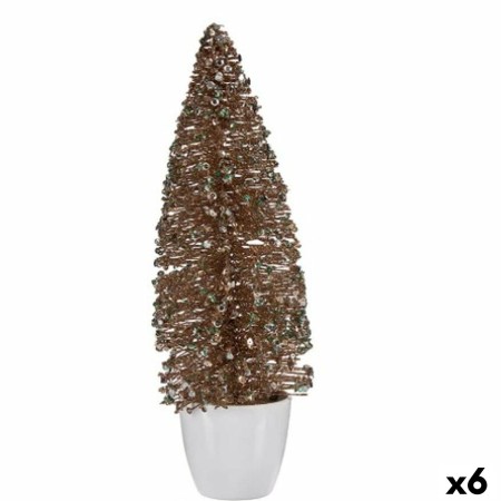 Statua Decorativa Albero di Natale Menta champagne Plastica 10 x 33 x 10 cm (6 Unità)