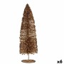 Statua Decorativa Albero di Natale Paillettes Dorato 10 x 41 x 10 cm (6 Unità)