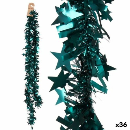 Ghirlanda di Natale Tinsel Stelle Verde 9 x 9 x 200 cm (36 Unità)