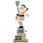 Statua Decorativa Babbo Natale Verde Legno 7 x 40 x 14 cm (6 Unità)