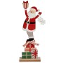 Statua Decorativa Babbo Natale Bianco Rosso Grigio Legno 7 x 40 x 14 cm (6 Unità)