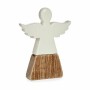 Statua Decorativa Angelo Bianco Marrone Legno Ceramica 2,5 x 18 x 15 cm (6 Unità)