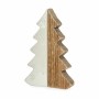 Statua Decorativa Albero di Natale Bianco Naturale Legno Ceramica 3 x 21 x 14 cm (6 Unità)