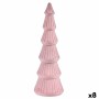 Albero di Natale Velluto Rosa Legno 12 x 34,5 x 12 cm (8 Unità)