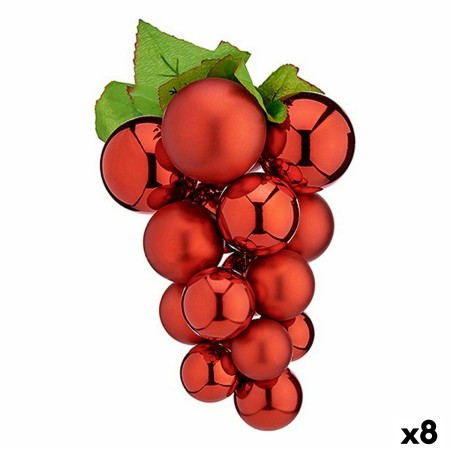 Palla di Natale Uva Grande Rosso Plastica 22 x 26 x 33 cm (8 Unità)