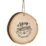 Decorazione Natalizia Merry Christmas Marrone Legno 9 x 1,5 x 9 cm (24 Unità)