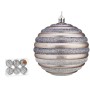 Set di palline di Natale Cerchi 10 cm Argentato Plastica (6 Unità)