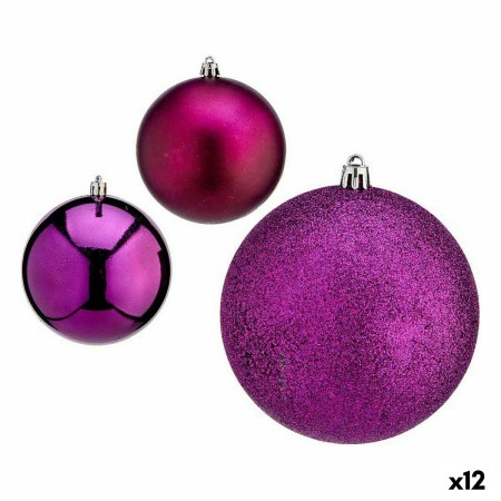 Set di palline di Natale Viola Plastica 10 x 13 x 10 cm (12 Unità)