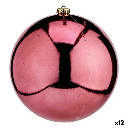 Palla di Natale Rosa Plastica 20 x 21 x 20 cm (12 Unità)