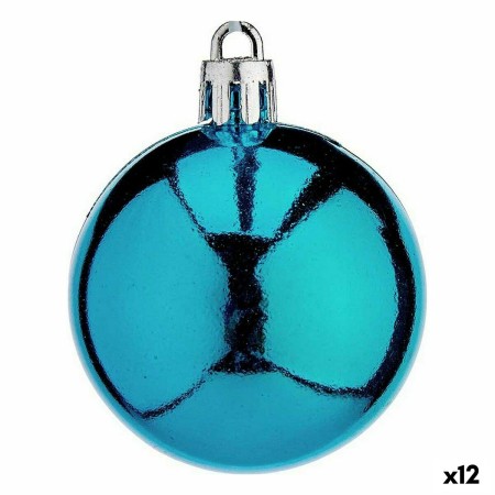 Set di palline di Natale Azzurro Plastica 5 x 6 x 5 cm (12 Unità)