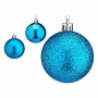 Set di palline di Natale 6 cm Azzurro Plastica (9 Unità)