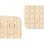 Tappetino Antiscivolo da Doccia Quadri Beige PVC 67,7 x 38,5 x 0,7 cm (6 Unità)