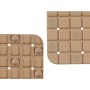 Tappetino Antiscivolo da Doccia Quadri Beige PVC 50,3 x 50,3 x 0,7 cm (6 Unità)