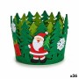 Cesta Decorativa Babbo Natale Verde 17 x 11,5 x 17 cm (36 Unità)