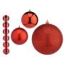 Set di palline di Natale Rosso Plastica Ø 12 cm (6 Unità)