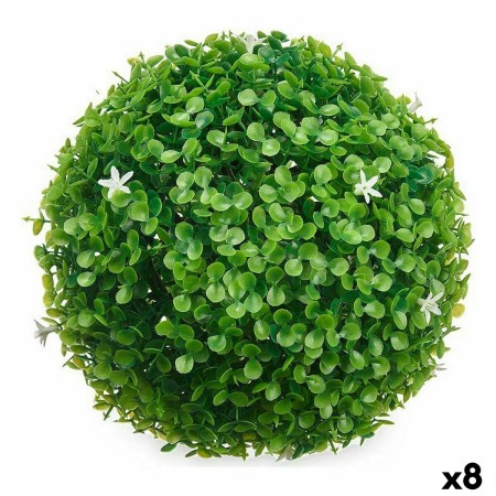 Pianta Decorativa Fogli Fiori Sfera Plastica 22 x 22 x 22 cm (8 Unità)