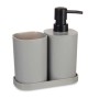 Set da Bagno Nero Grigio polipropilene (12 Unità)